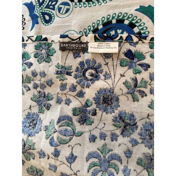 Earthbound Trading Cotton Tablecloth Floral Print Wall Hanging Spread 92" x 96" - Picture 5 of 5